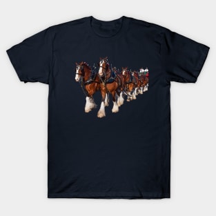 Clydesdale Eight Horse Hitch T-Shirt